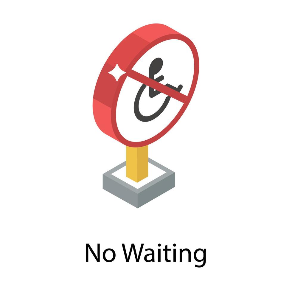 No Waiting Concepts vector