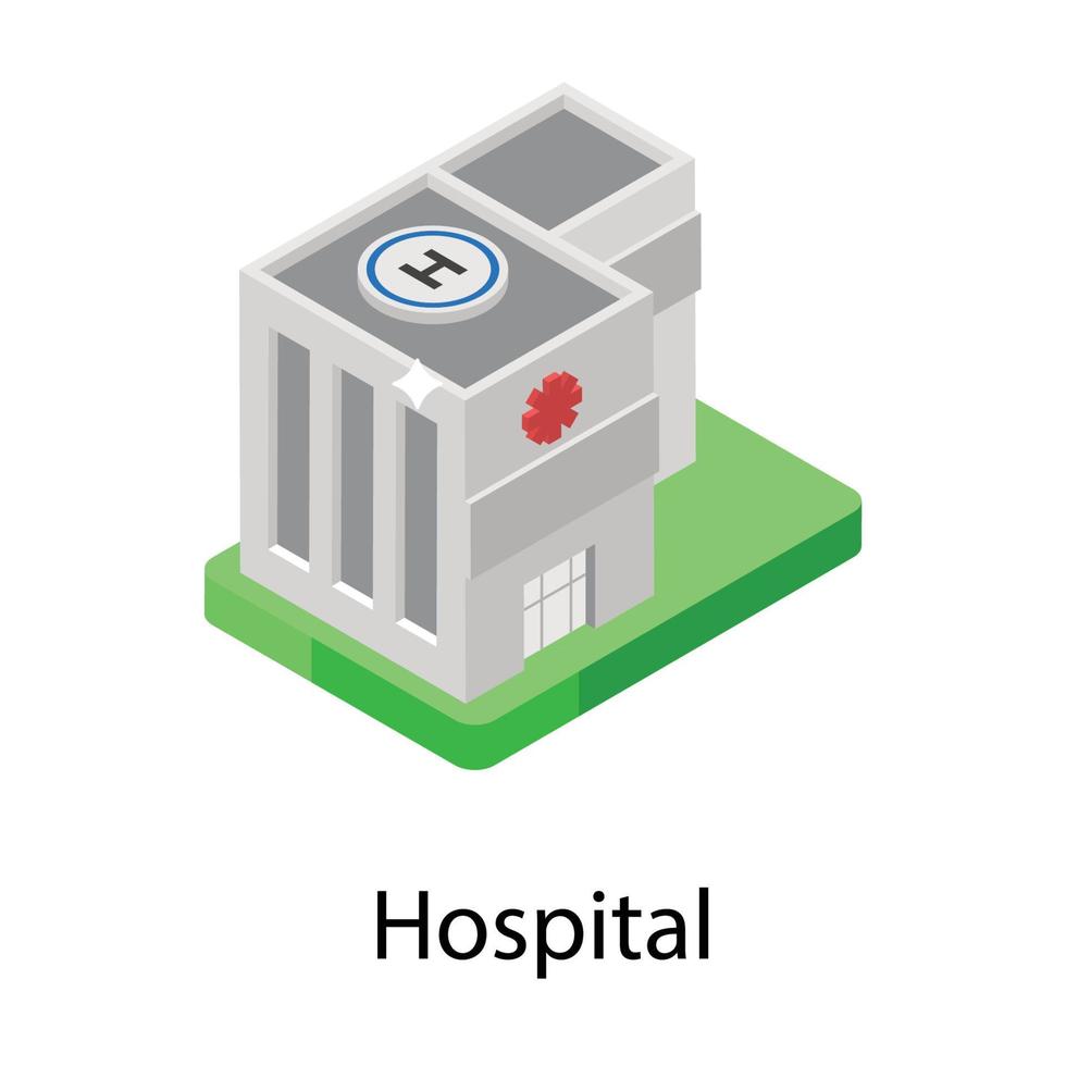 Trendy Hospital Concepts vector