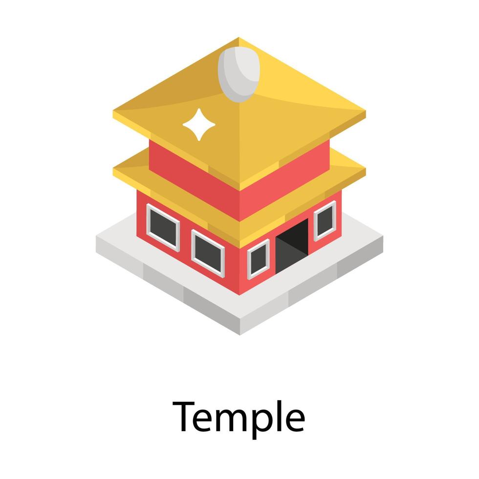 conceptos de templo de moda vector