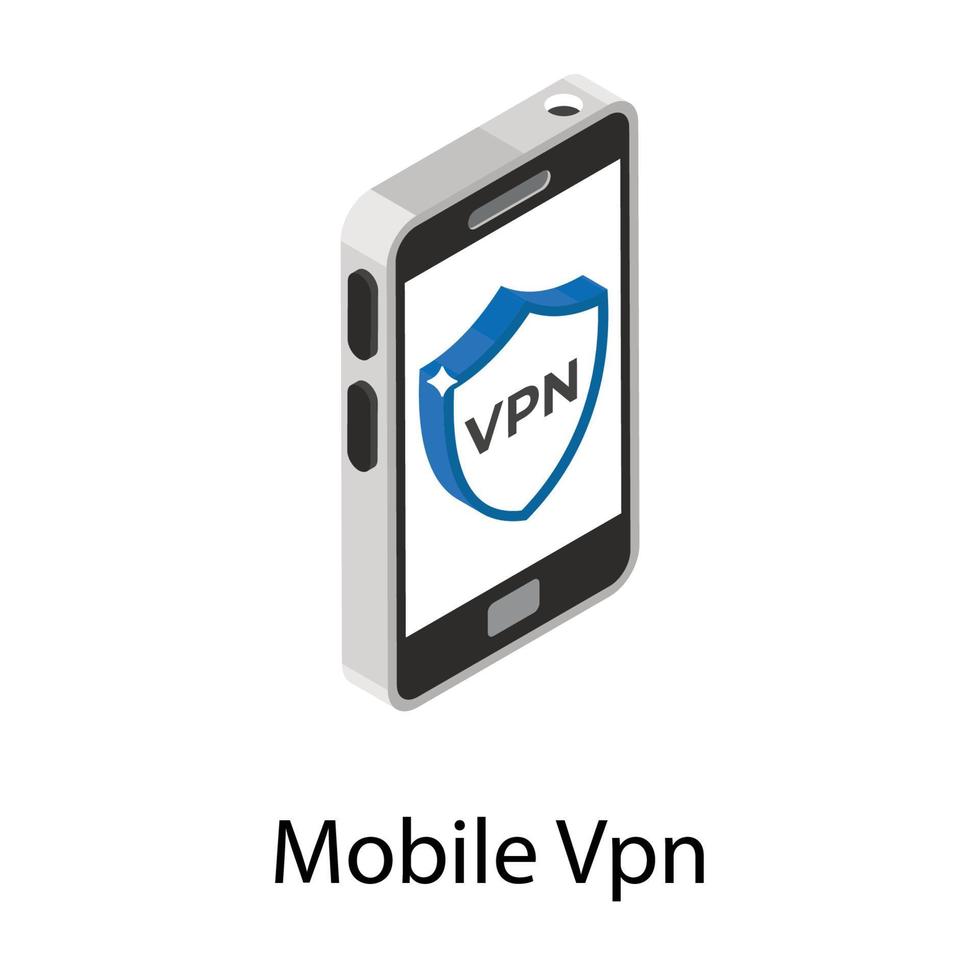 Mobile VPN Concepts vector