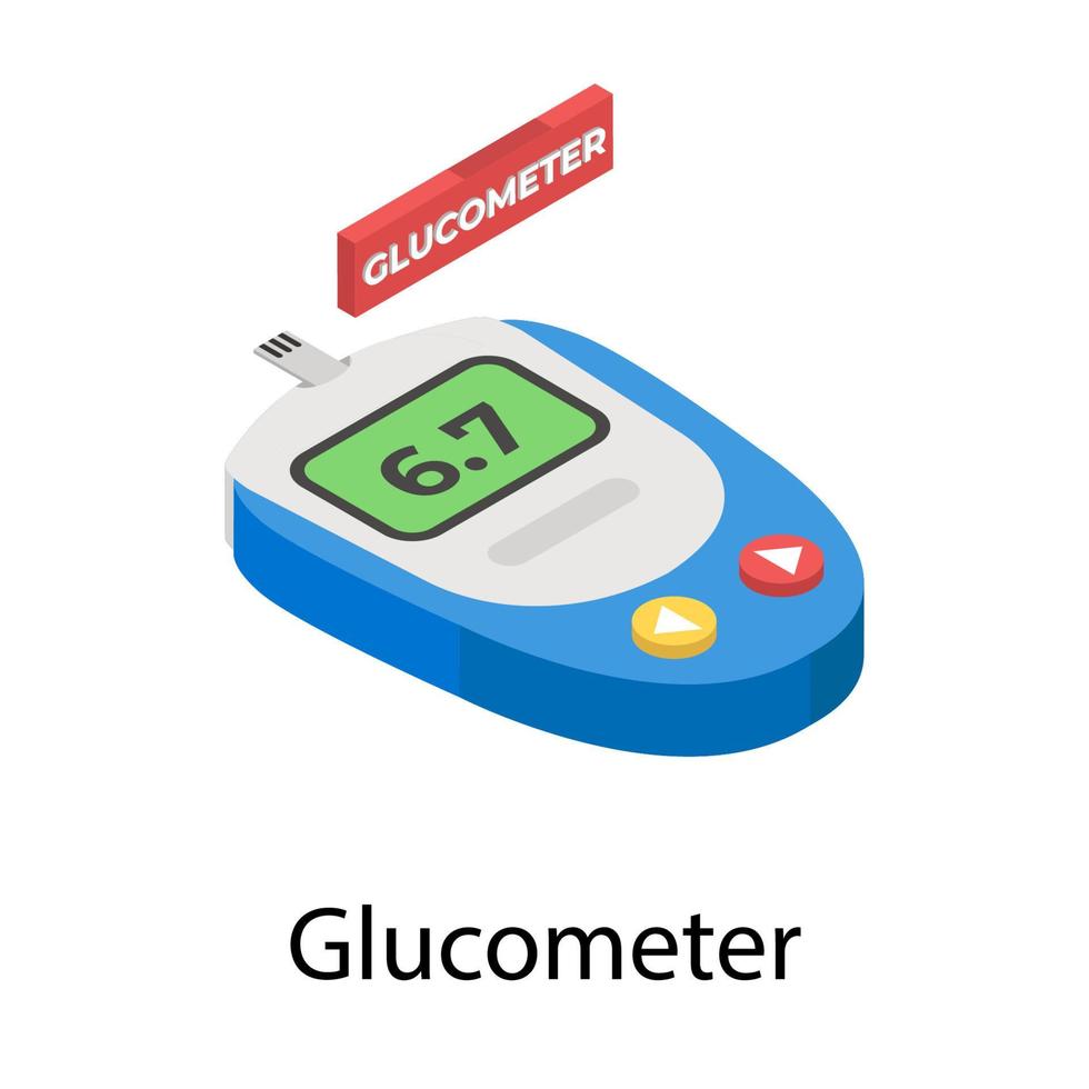 conceptos de glucómetro de moda vector