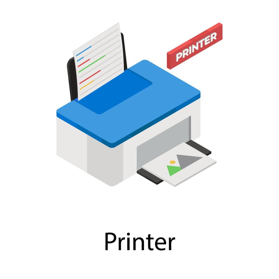 Trendy Printer Concepts vector