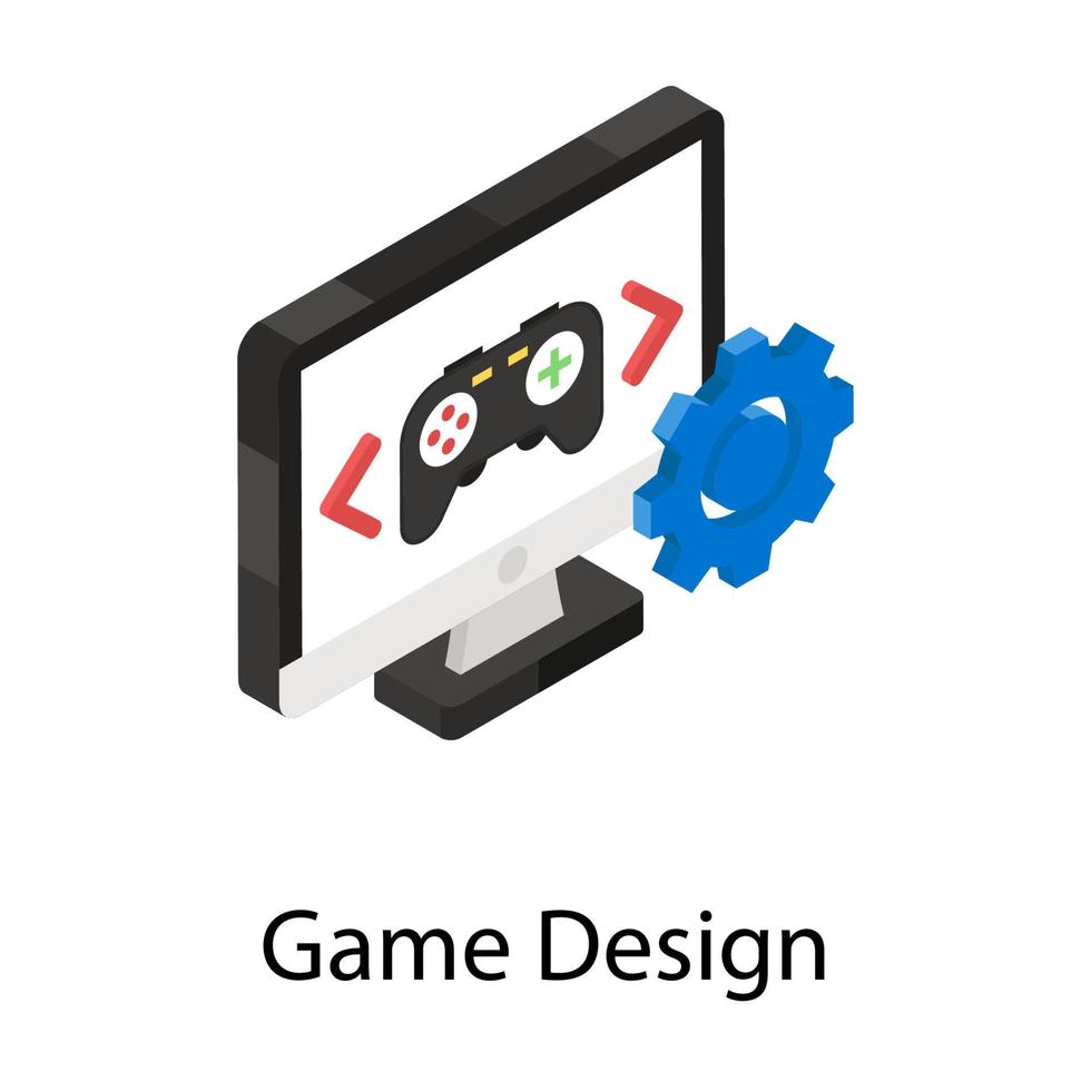 Trendy Game Design vector