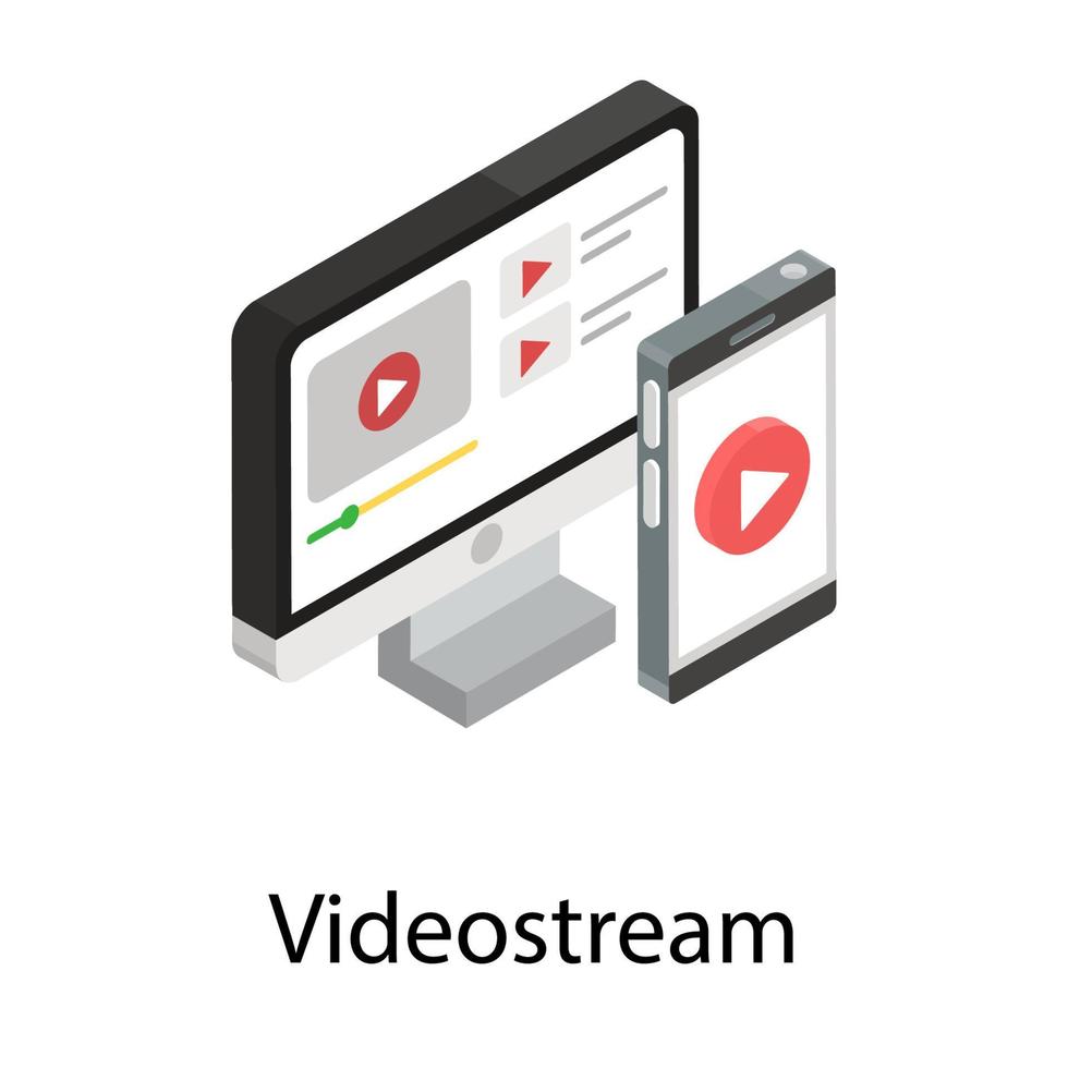 Trendy Video Stream vector