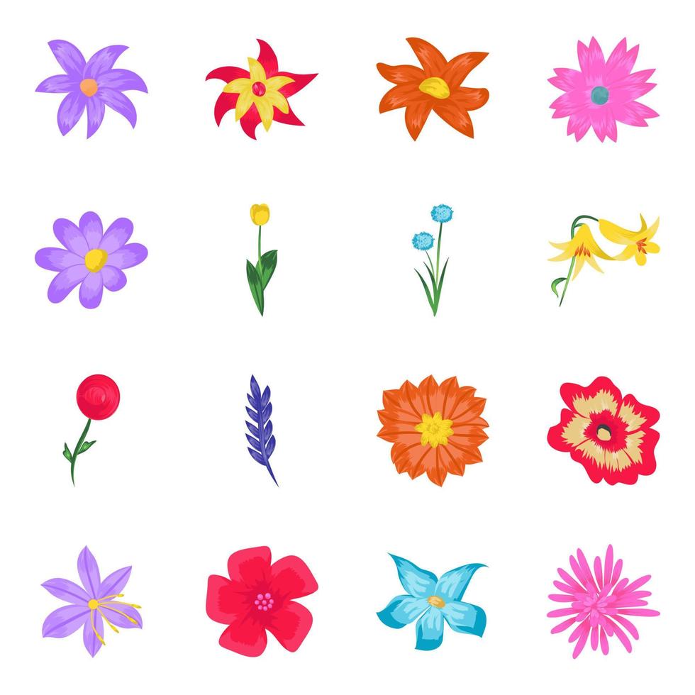 Trendy Flowers Concepts vector