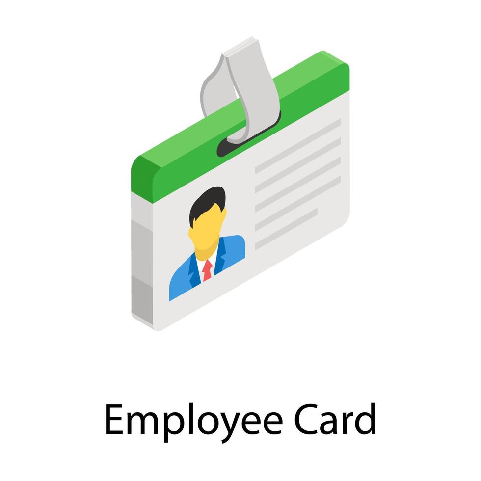 Employee Card Concepts vector