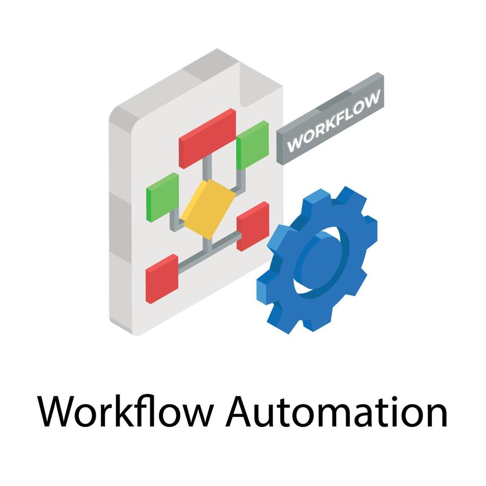 Workflow Automation Concepts vector