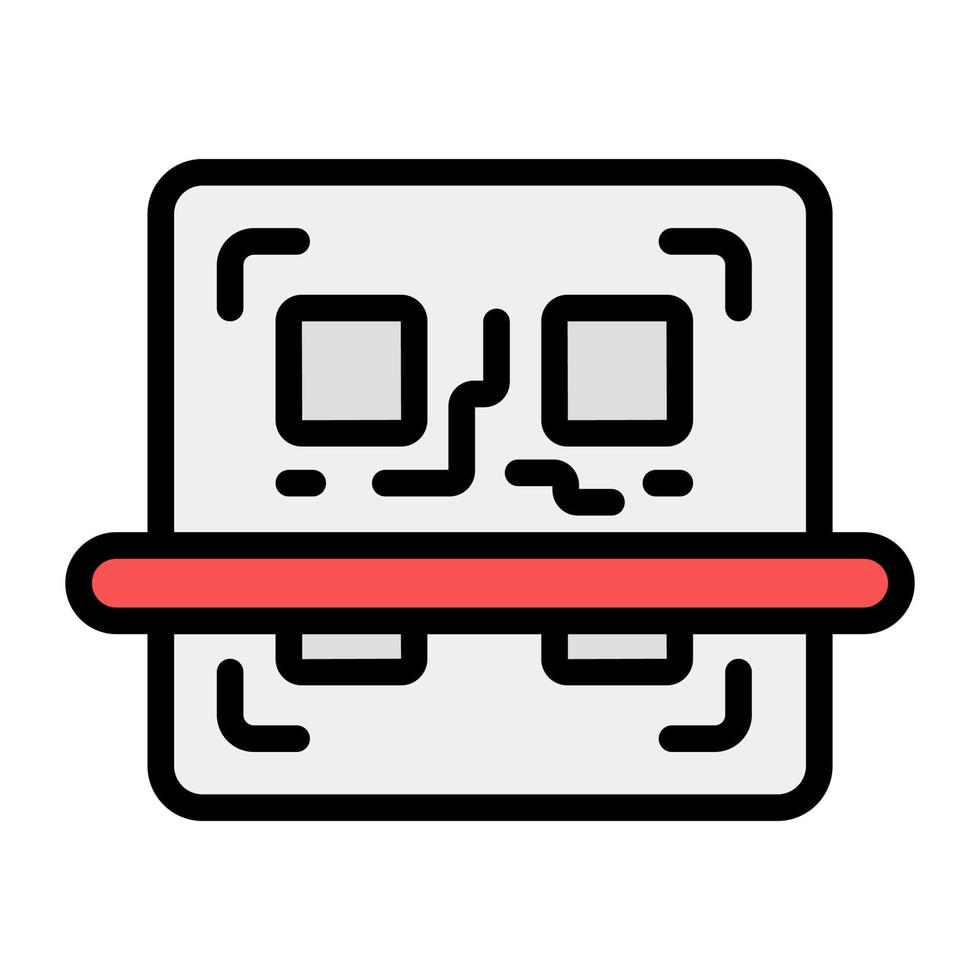 Qr code, vector of matrix barcode