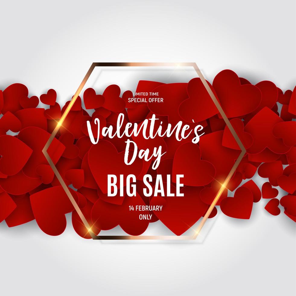 Valentine's Day Love and Feelings Sale Background Design. Vector illustration