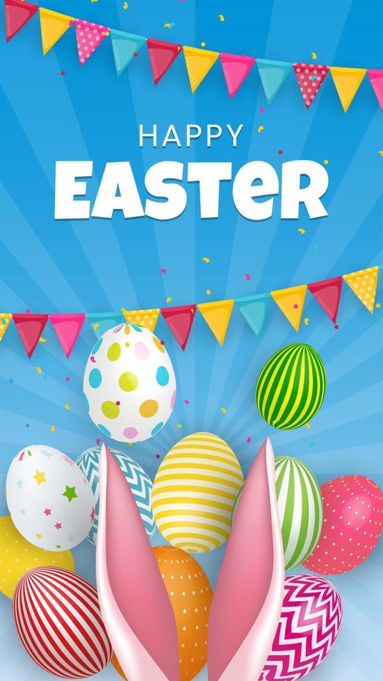 Abstract Easter Template Background Vector Illustration