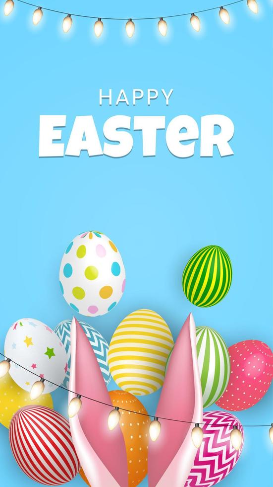 Abstract Easter Template Background Vector Illustration