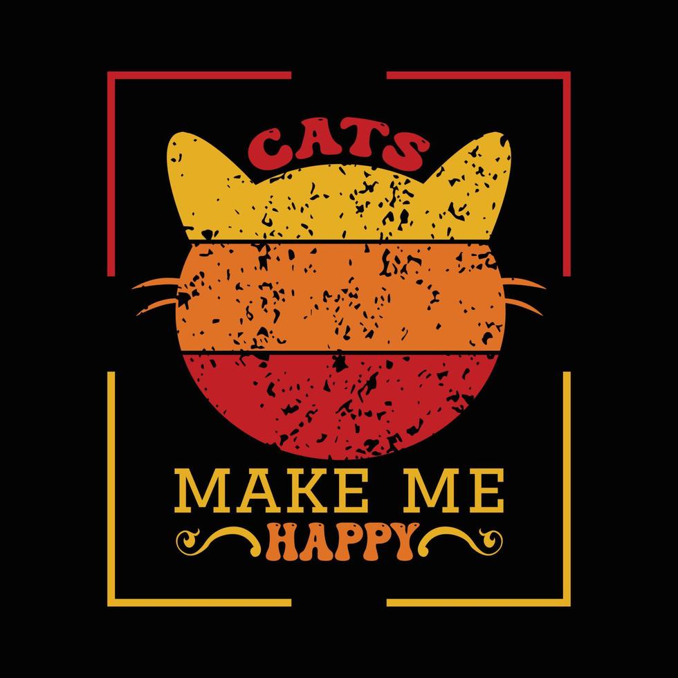 Cat T Shirt Design vector
