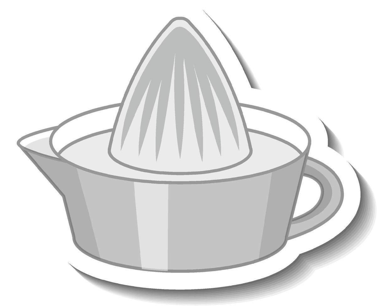 Fruit juicer cartoon sticker on white background vector