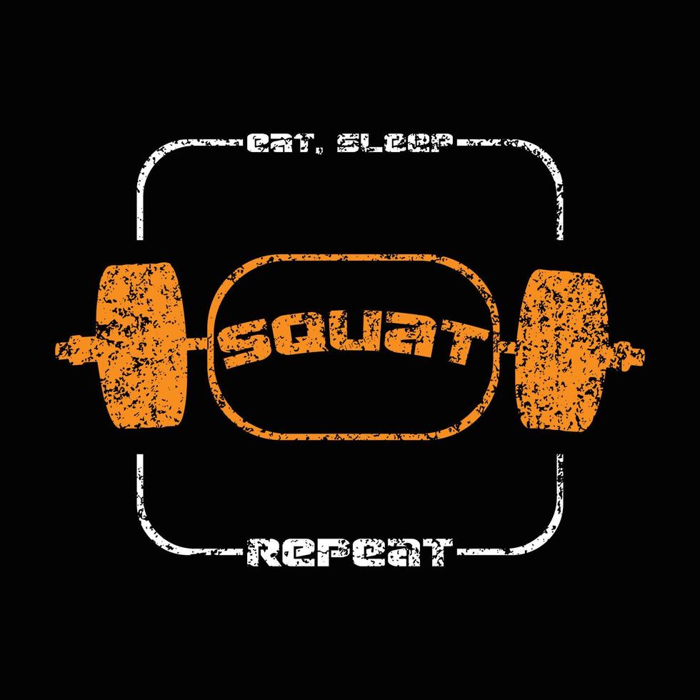 Squat T Shirt Design vector