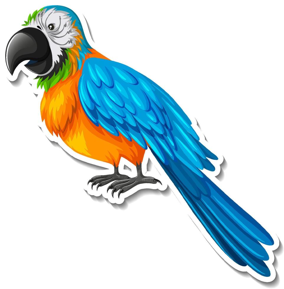 Little bird animal cartoon sticker vector