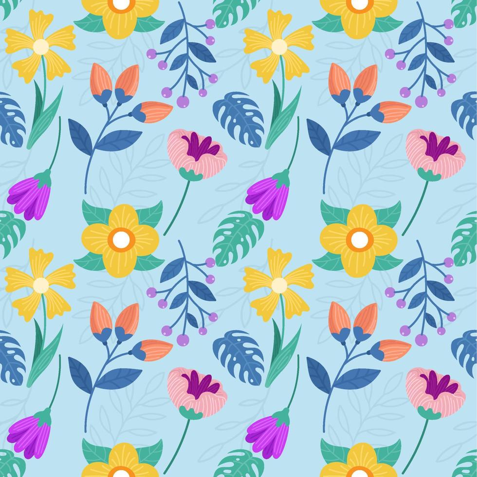 Spring Floral Seamless Pattern vector