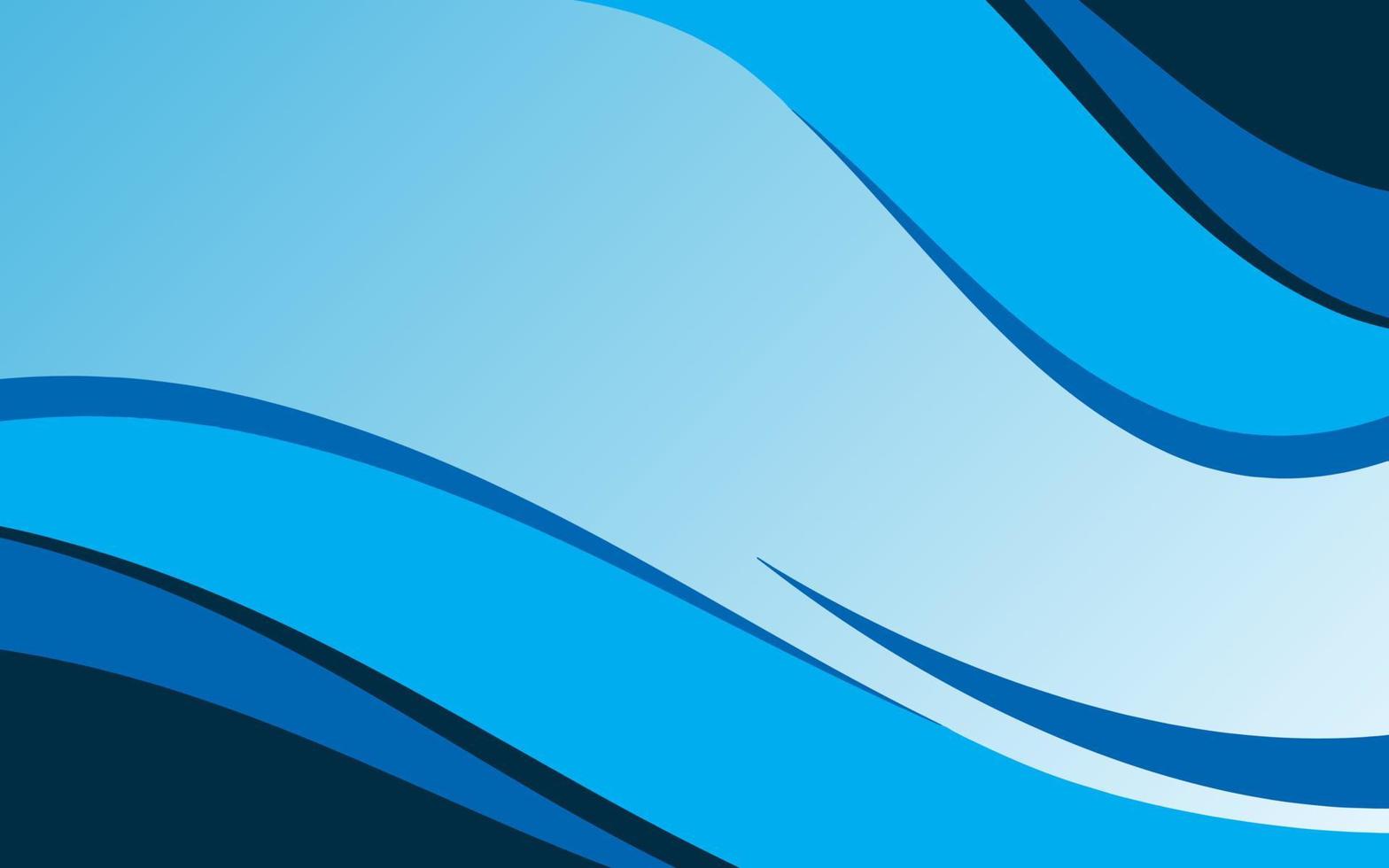 Blue Abstract Wave Background. Blue smooth wave template 5182601 Vector