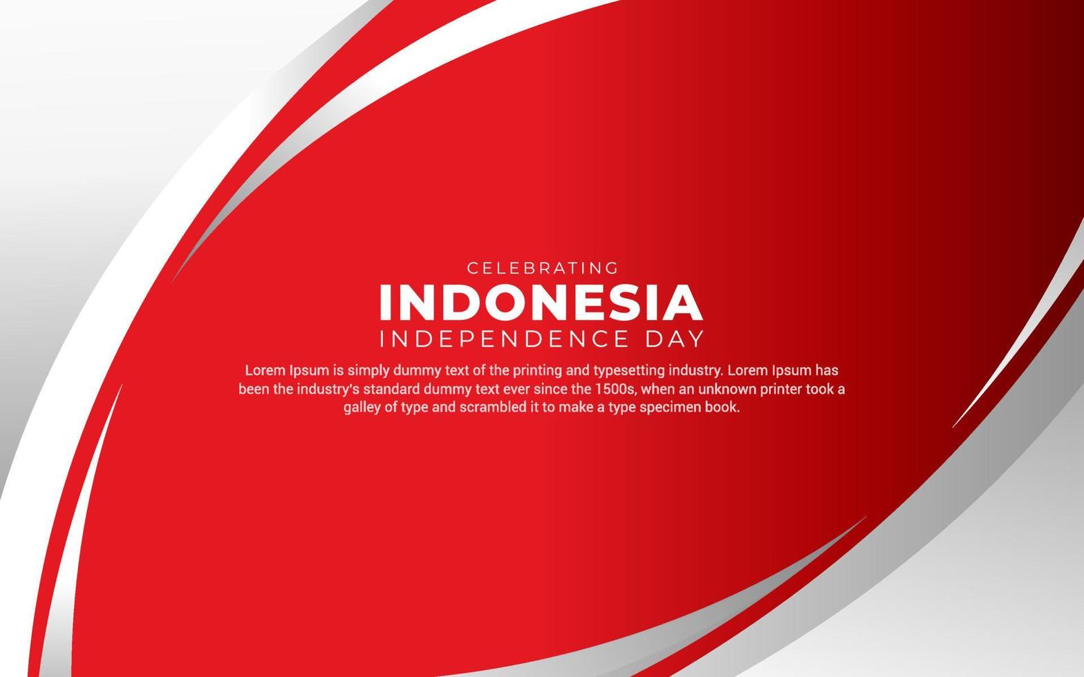 Modern Indonesia independence day design perfect for marketing online, greeting card, festival card, background, banner, backdrop, vector