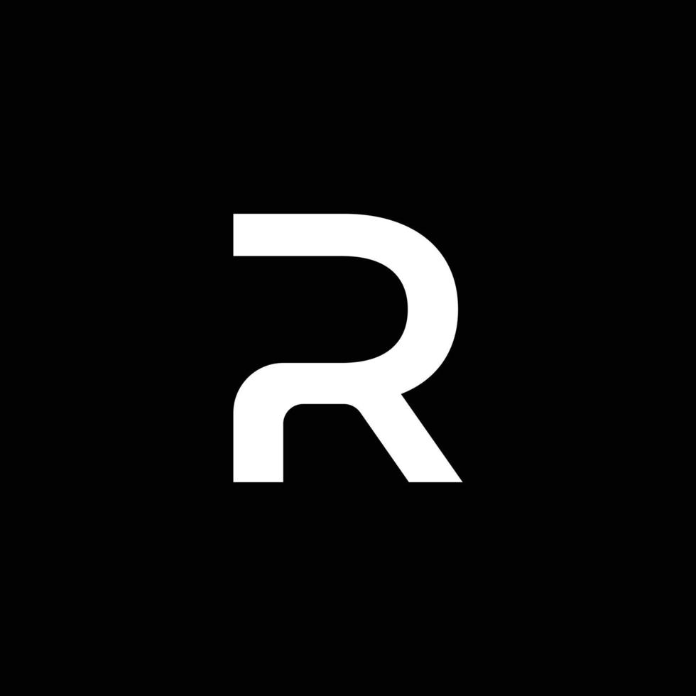 diseño de logotipo de monograma de letra r vector