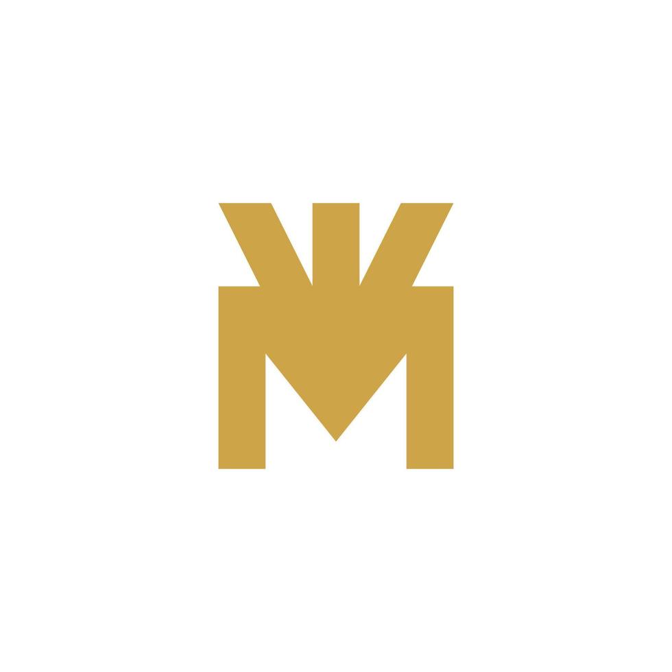 letter m king logo design vector