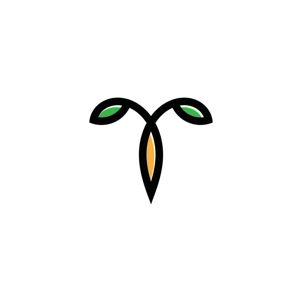 simple carrot vector logo design