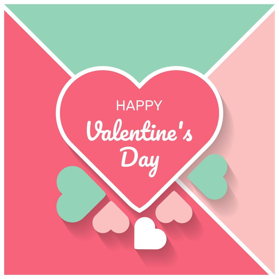 Valentine's day background in flat design. - Vector. vector