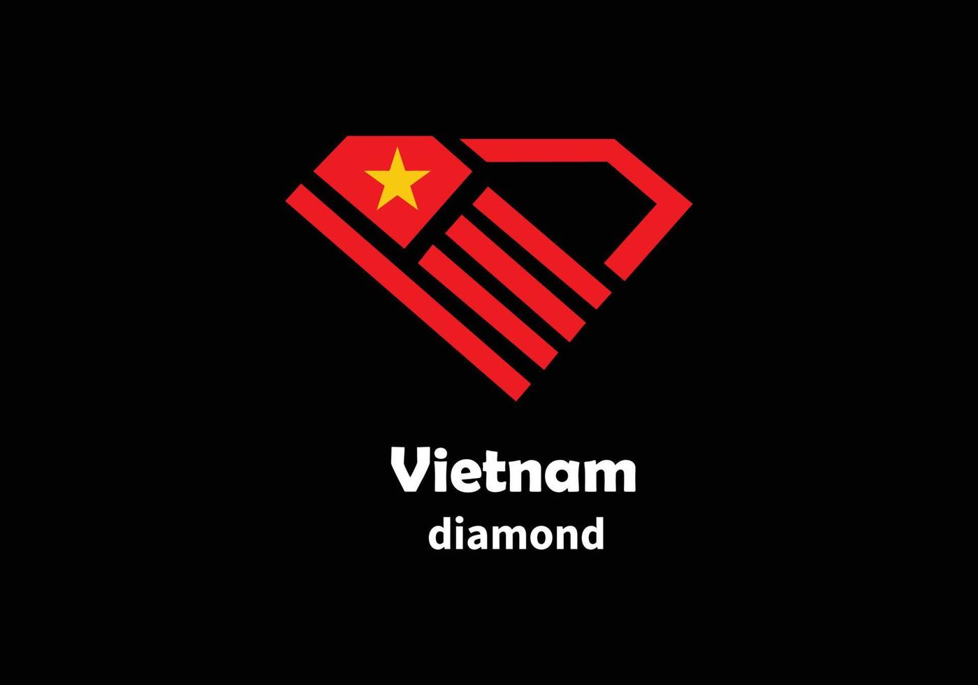 logotipo de vietnam diamante vector