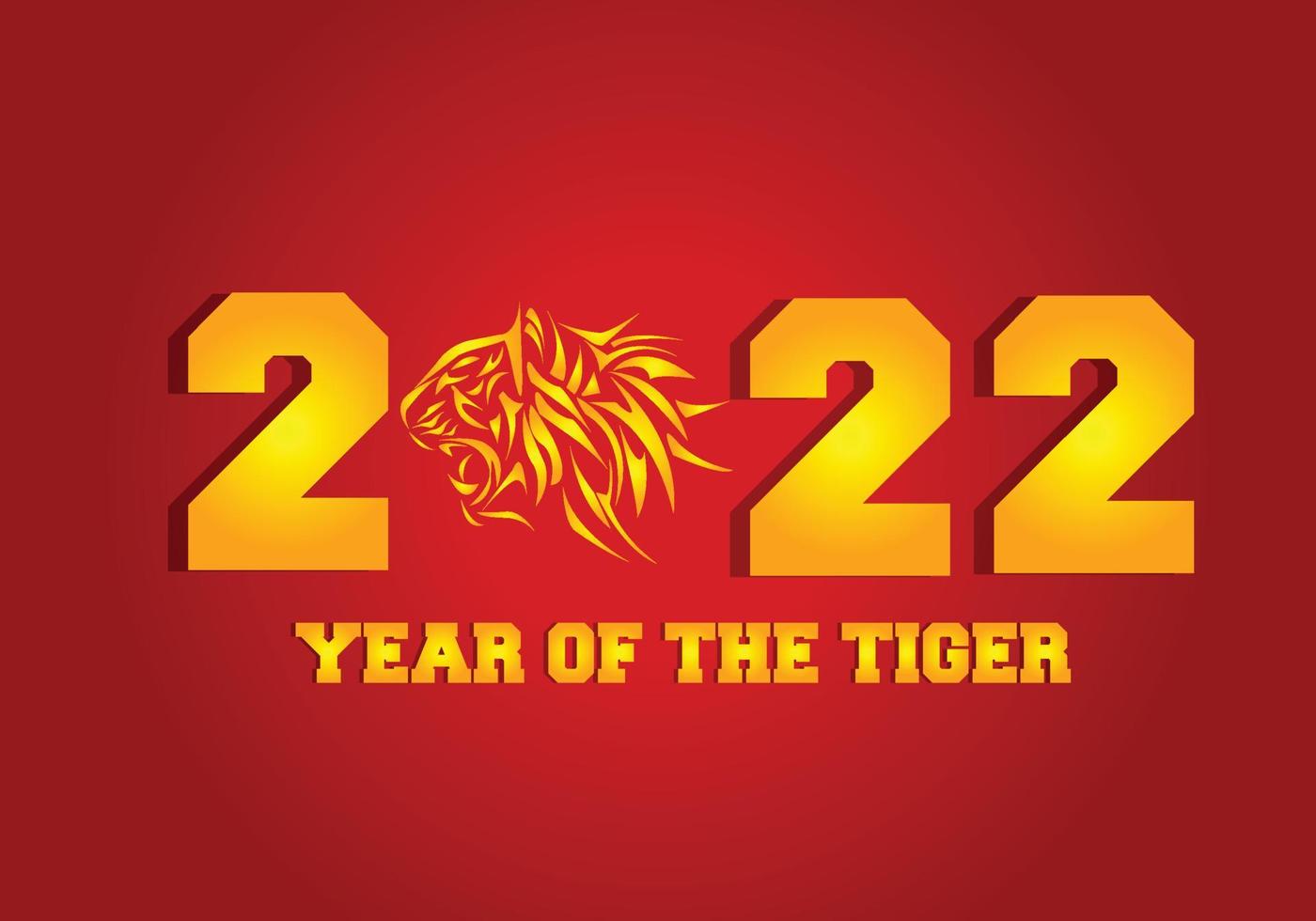 2022 year of the tiger. happy chinese new year vector