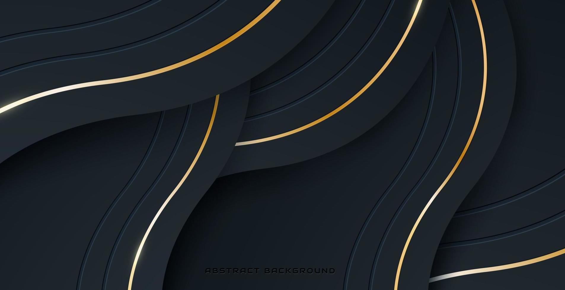 Blue and gold background with deep shadow and texture, blue and gold line background concept. vector