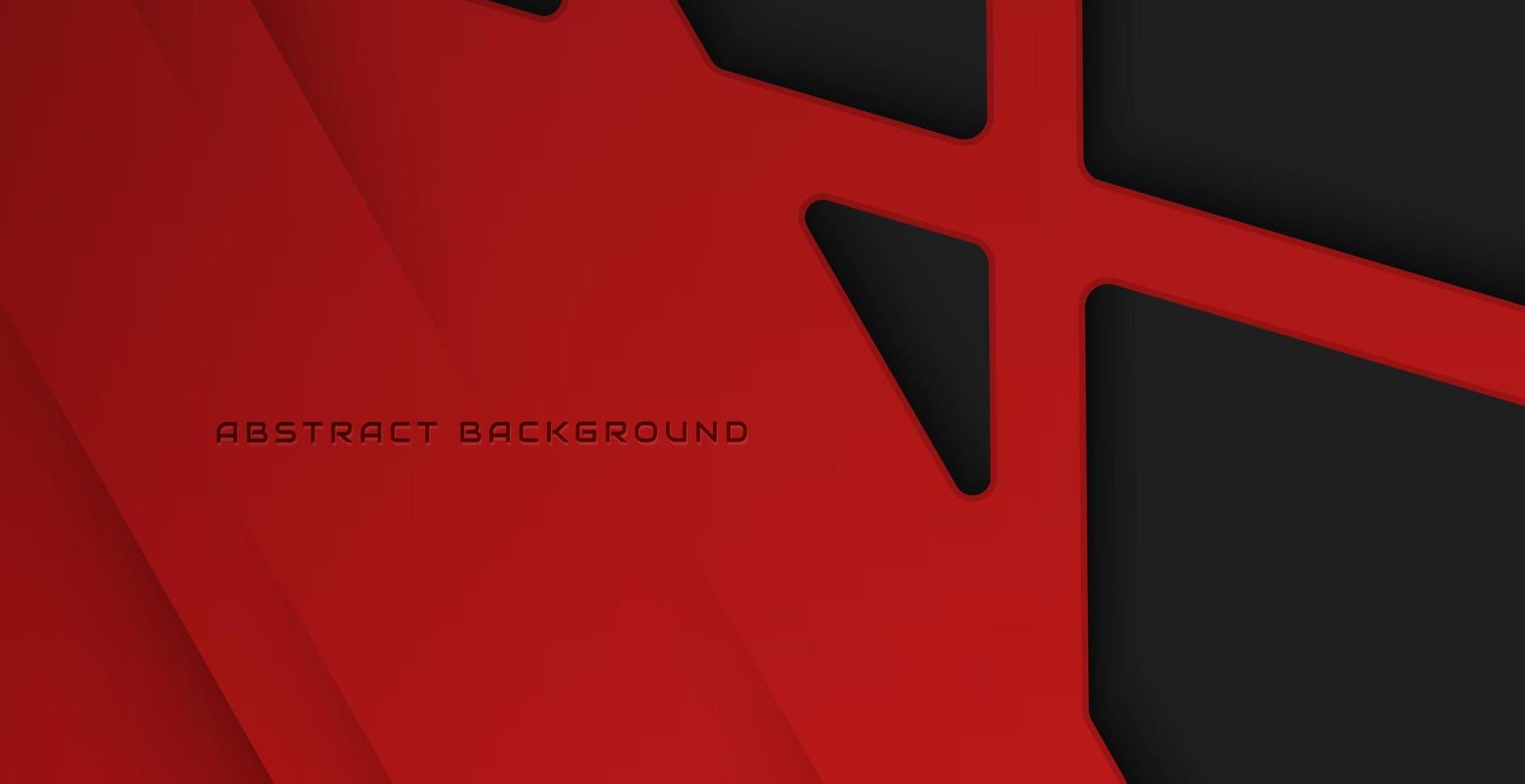 Abstract black and red background with deep shadow and texture, luxury line background concept. vector