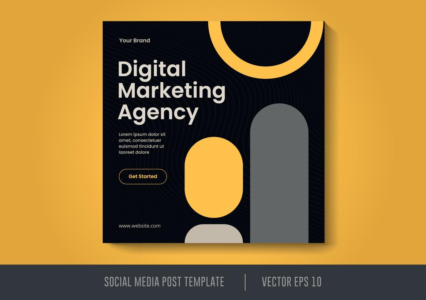 Digital business marketing social media post template vector