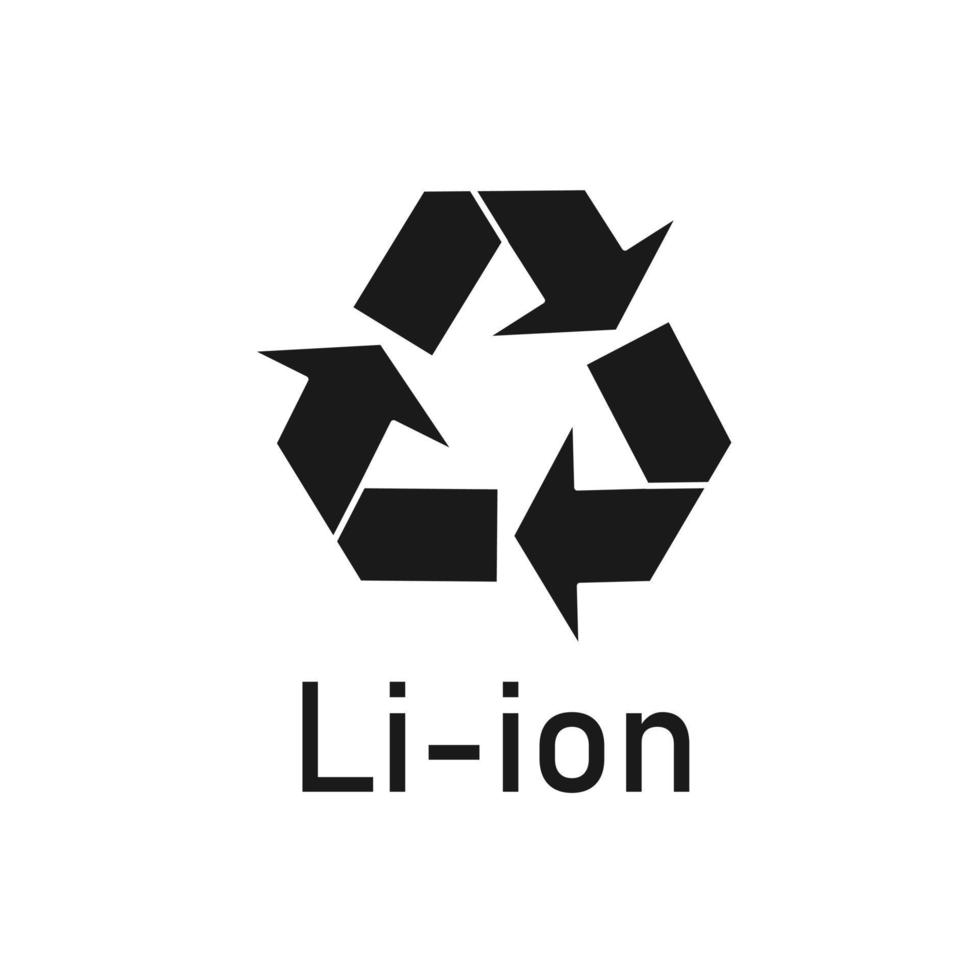Battery recycle sign, vector illustration, sign.