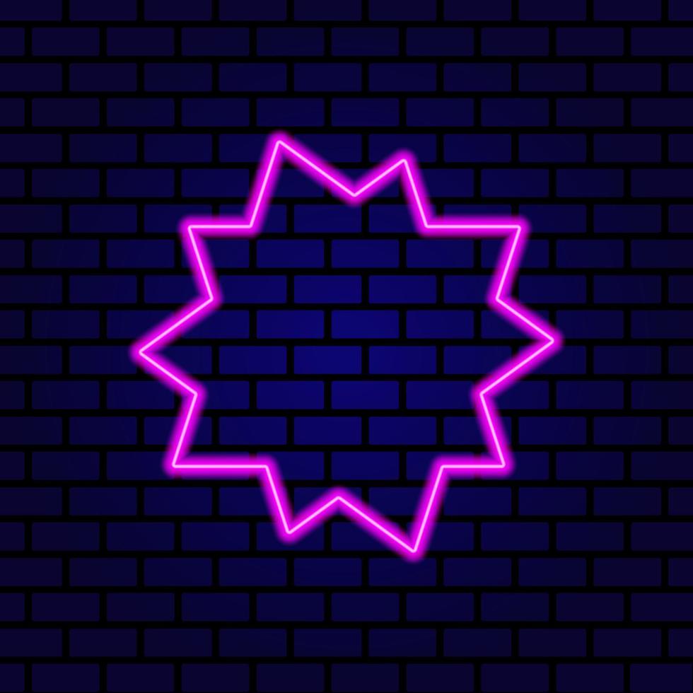 Neon signboard. Vintage frame. Retro neon lamp with Space for text. Vector illustration.