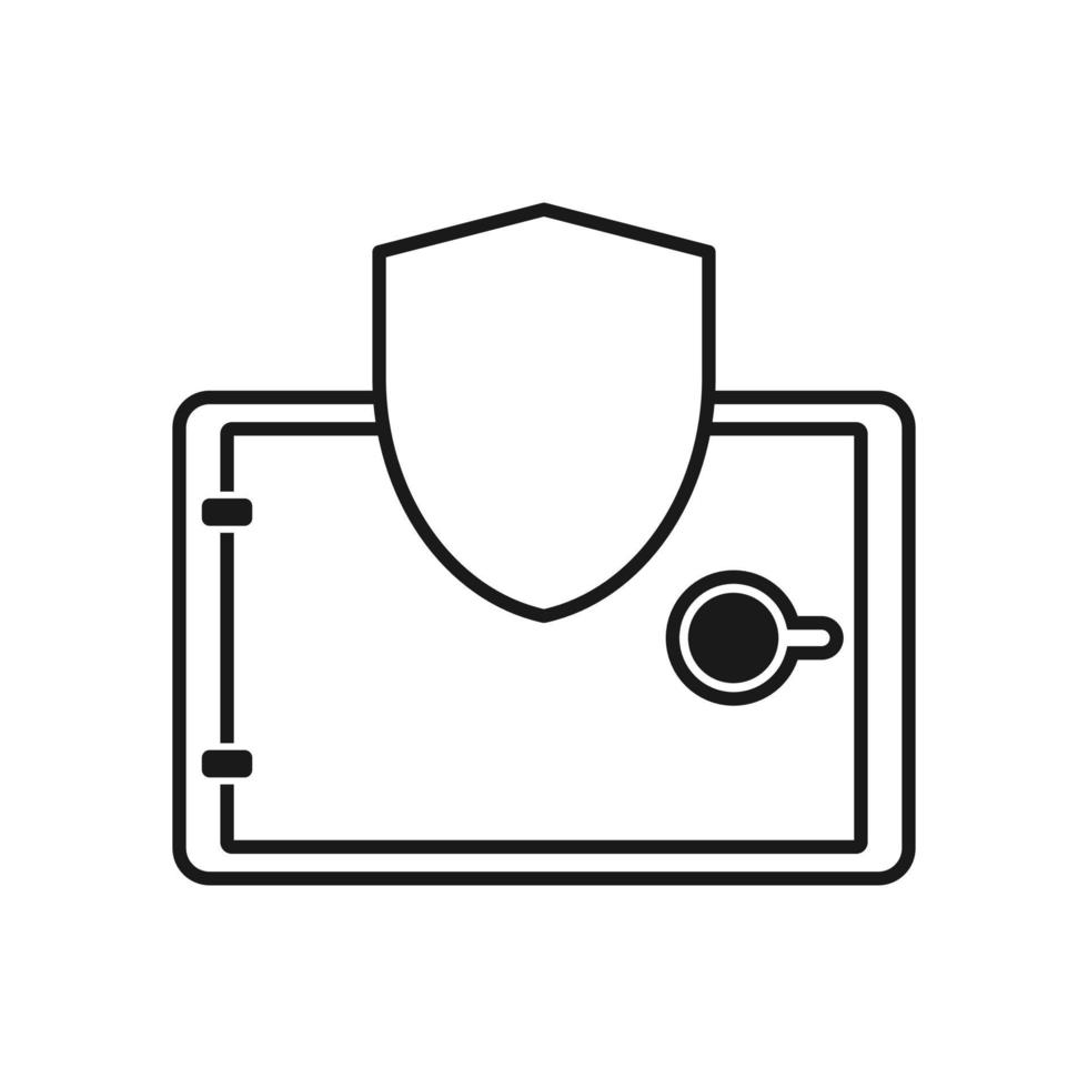Security safe icon with protection sign vector