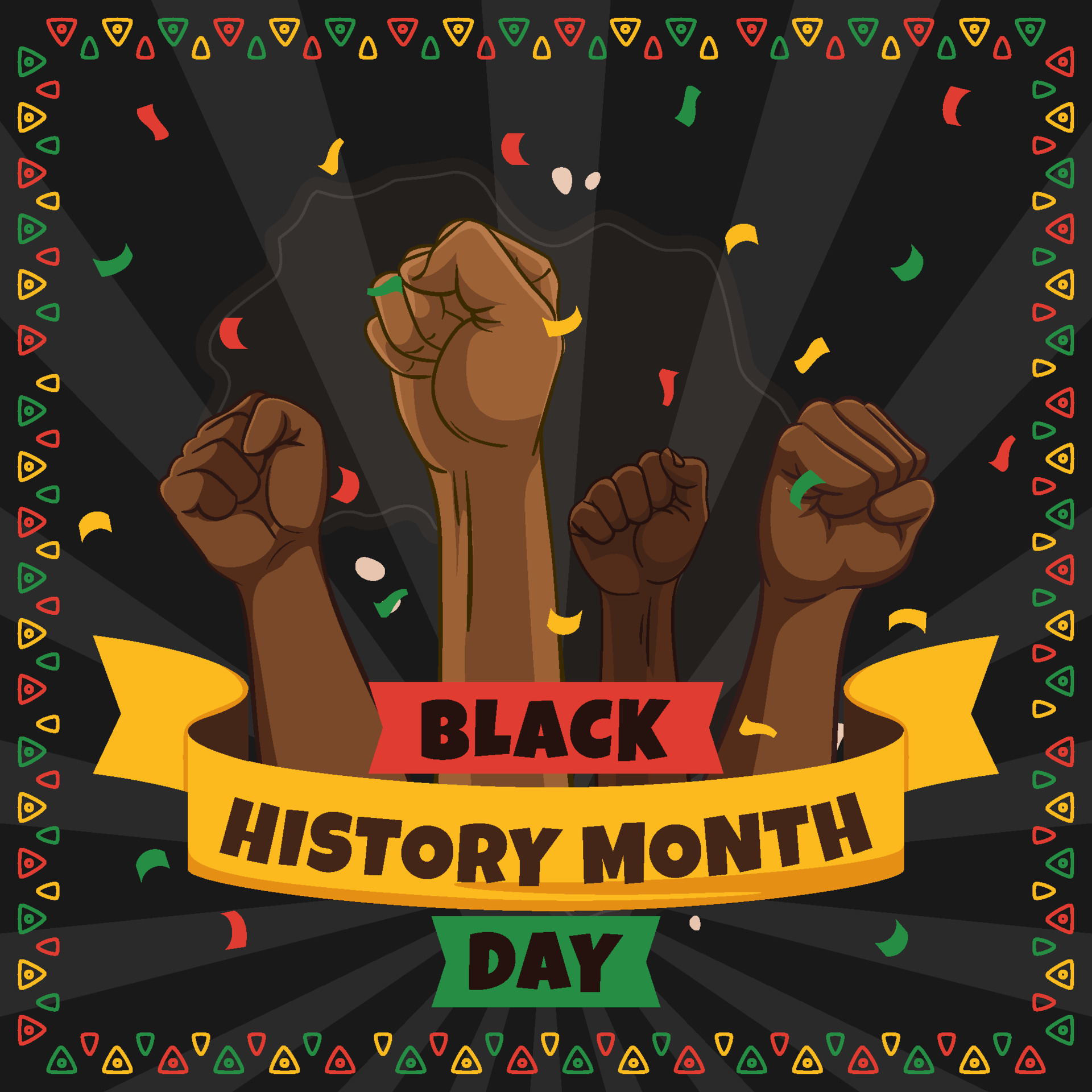 Happy Black History Month Day 5183457 Vector Art at Vecteezy