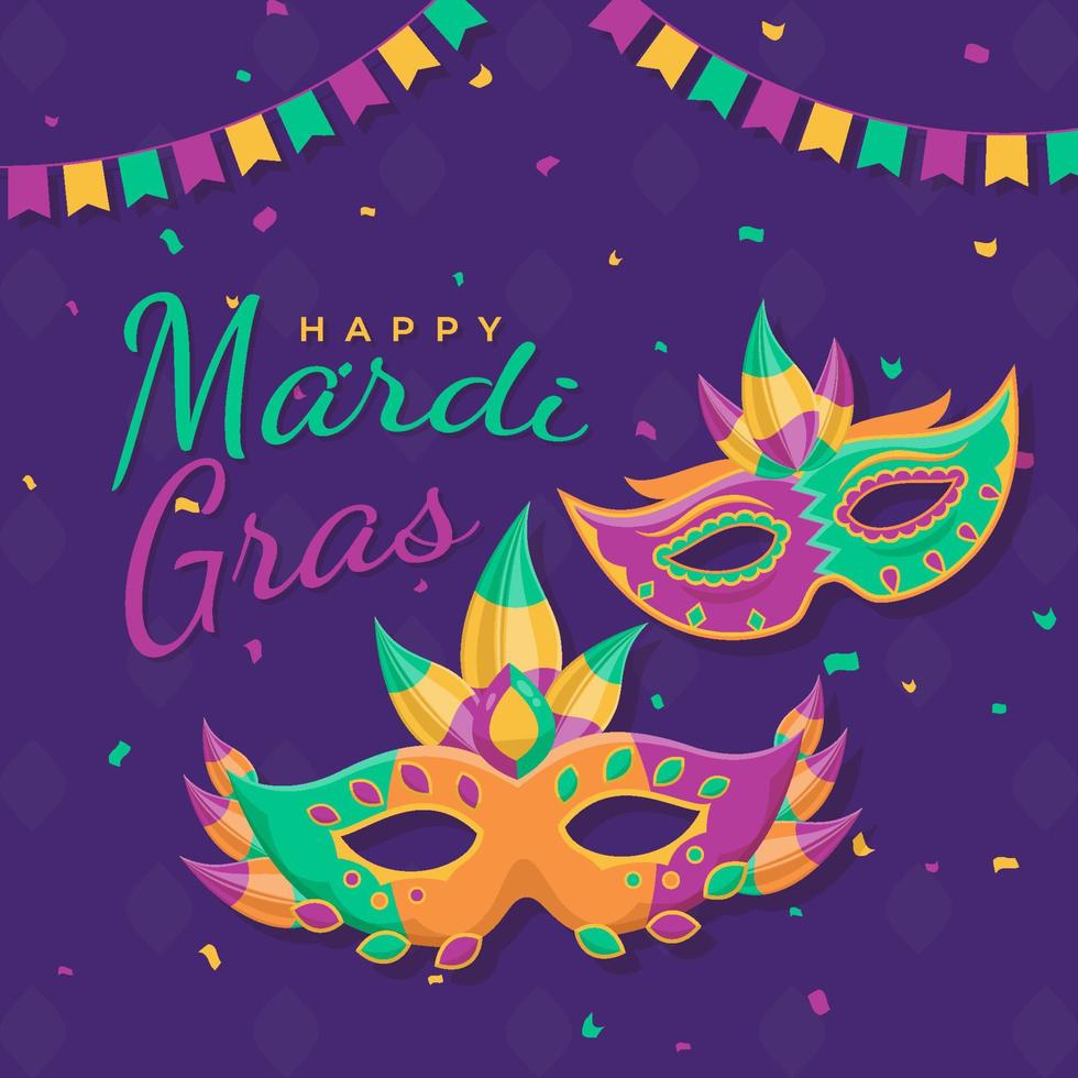 Happy Mardi Gras Background vector