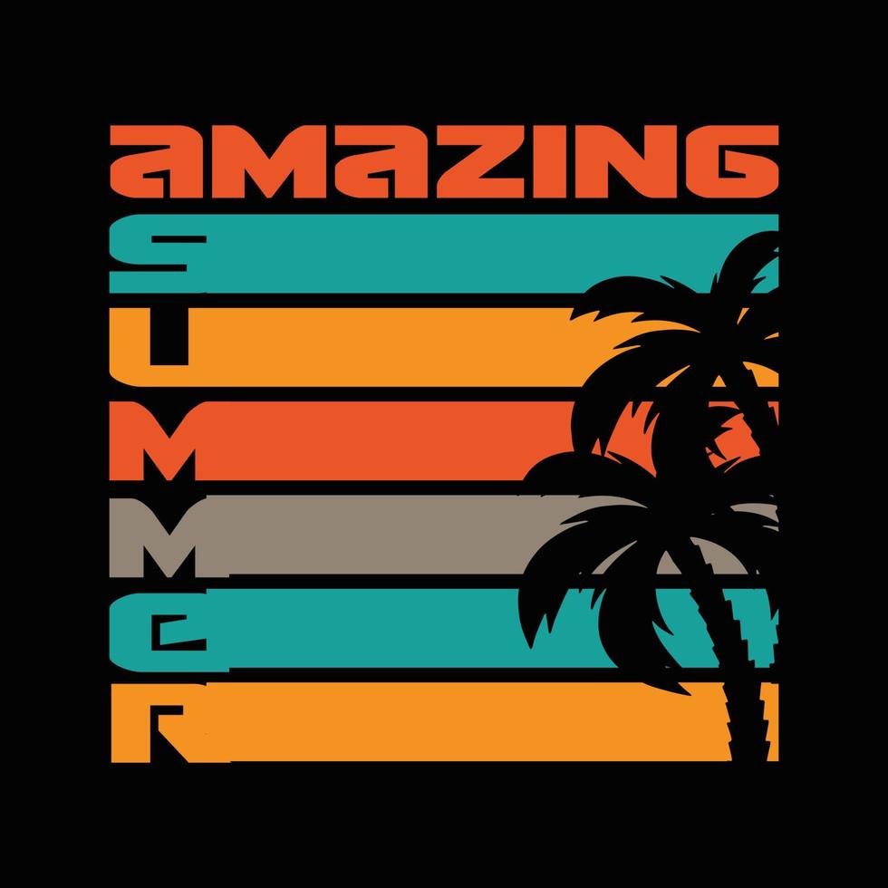 Amazing Summer  T Shirt Design vector