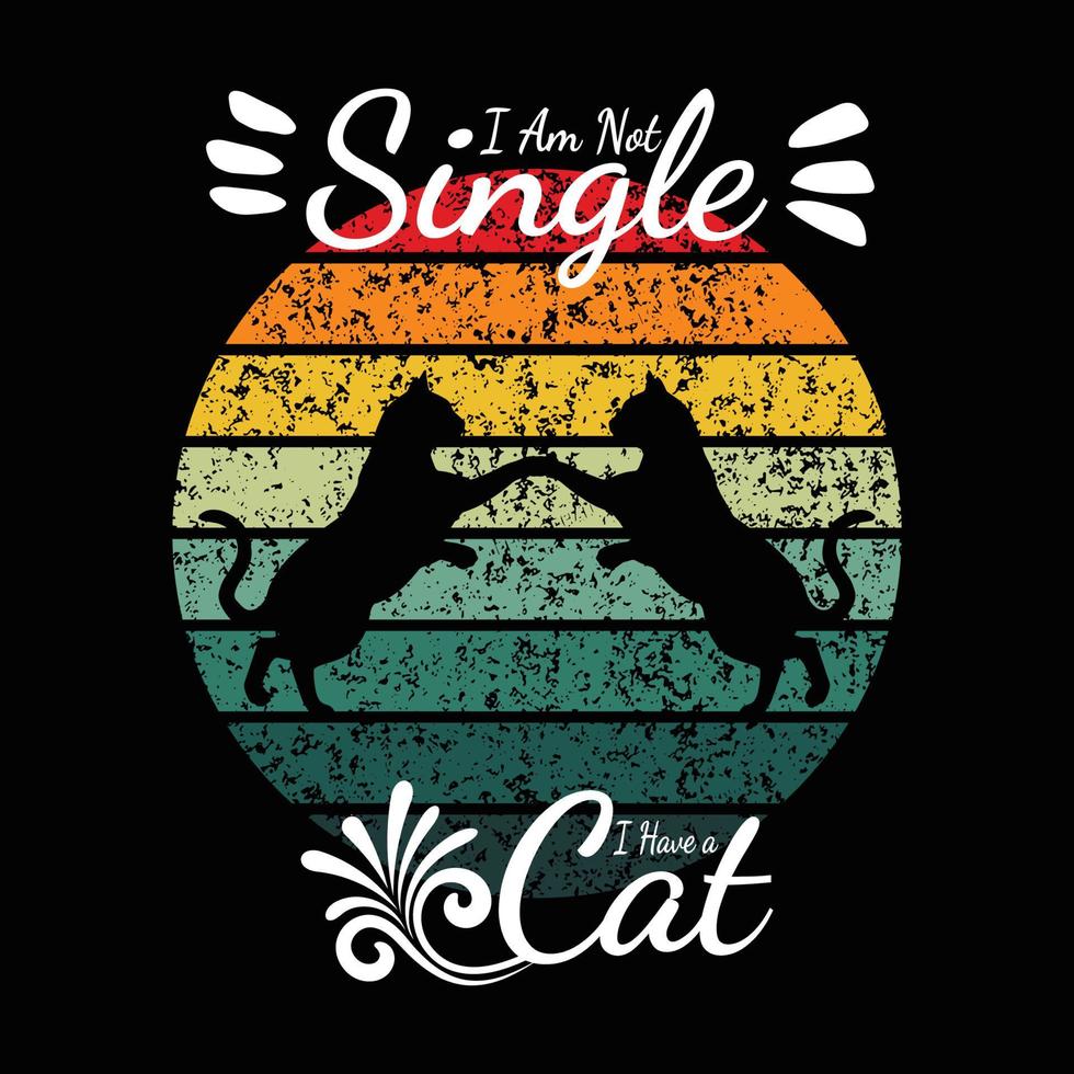 Cat T Shirt Design vector