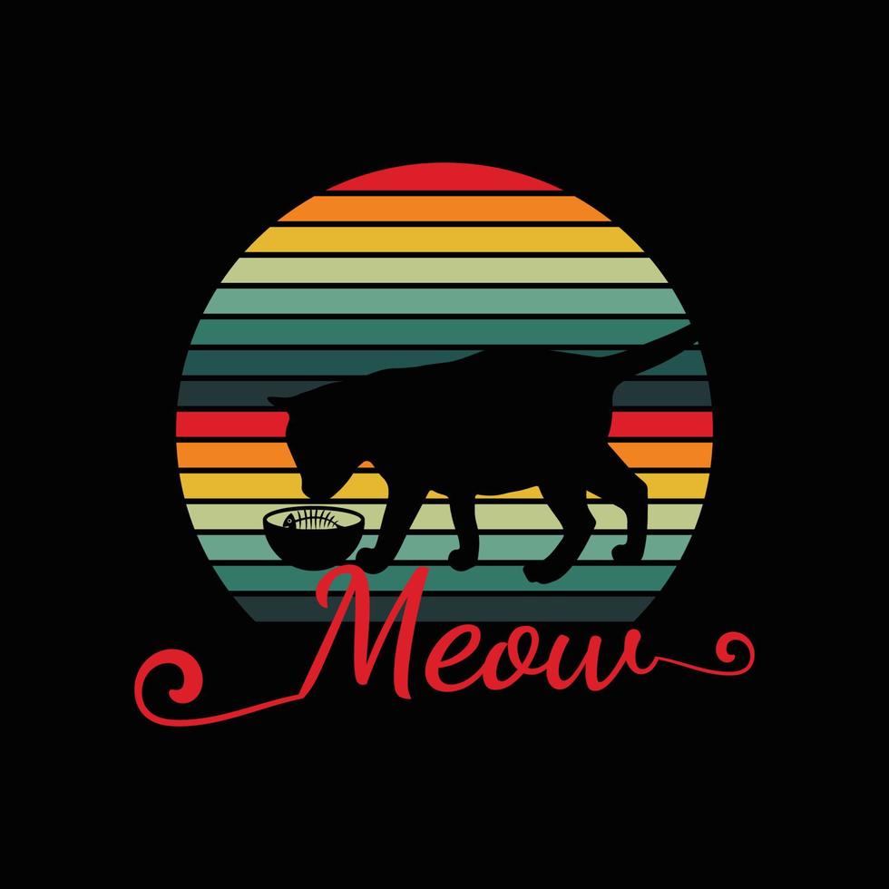 Cat T Shirt Design vector