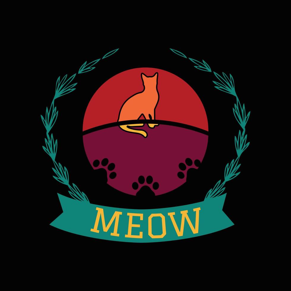 Cat T Shirt Design vector
