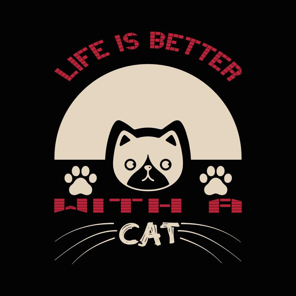 Cat T Shirt Design vector