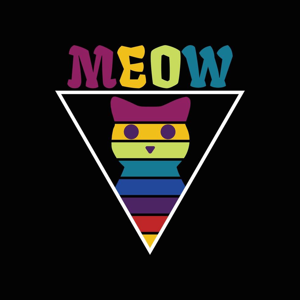 Cat T Shirt Design vector