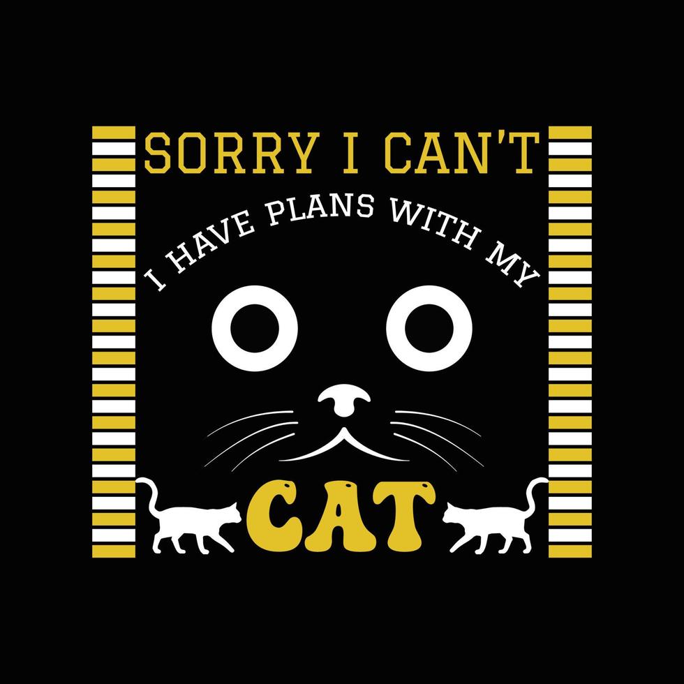 Cat T Shirt Design vector