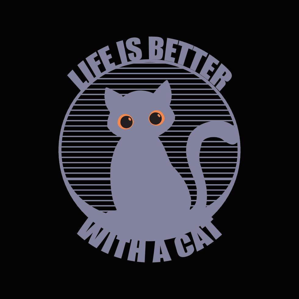 Cat T Shirt Design vector