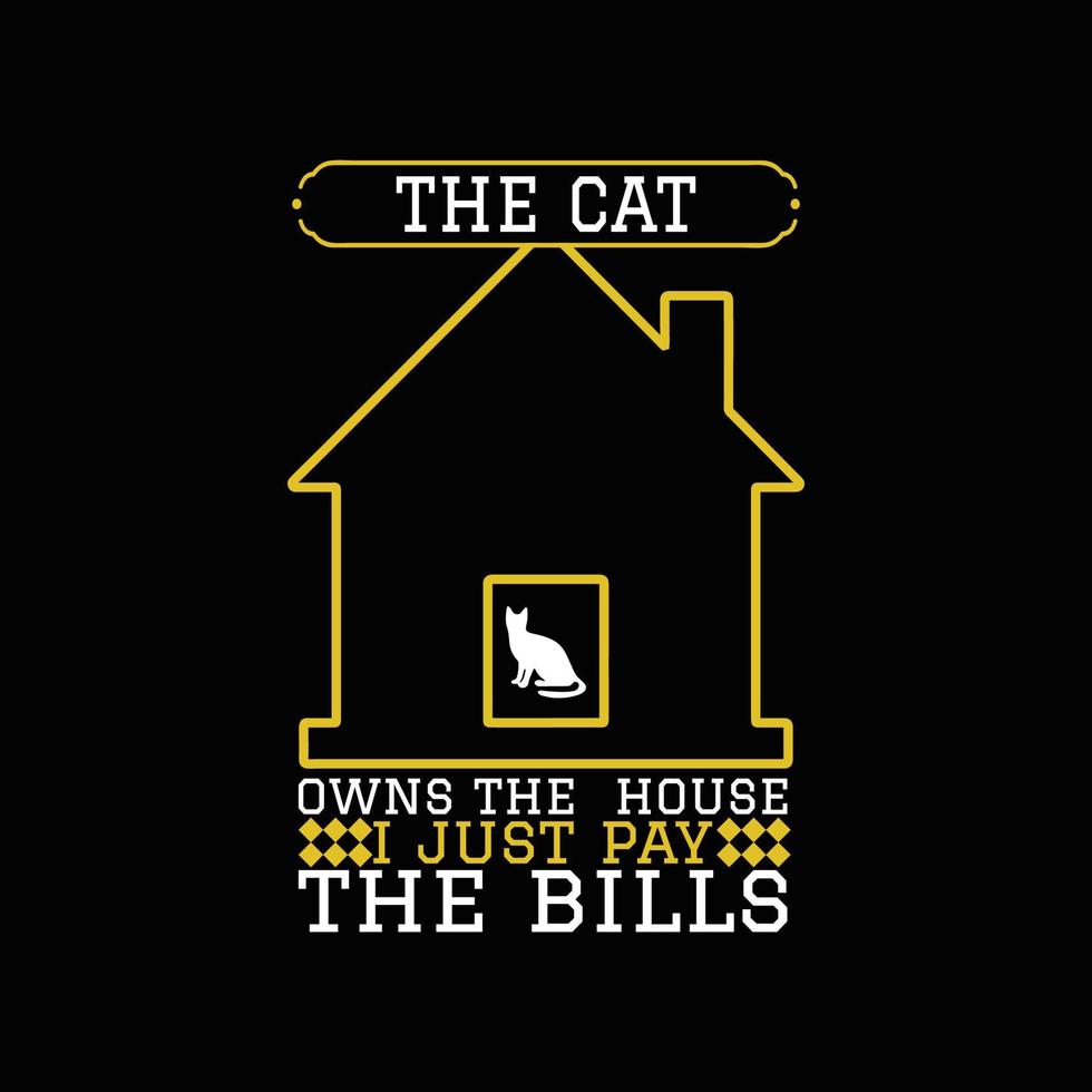 Cat T Shirt Design vector