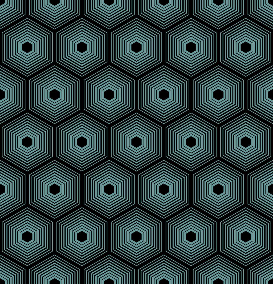 BLUE BACKGROUND WITH BLACK VECTOR HEXAGONS