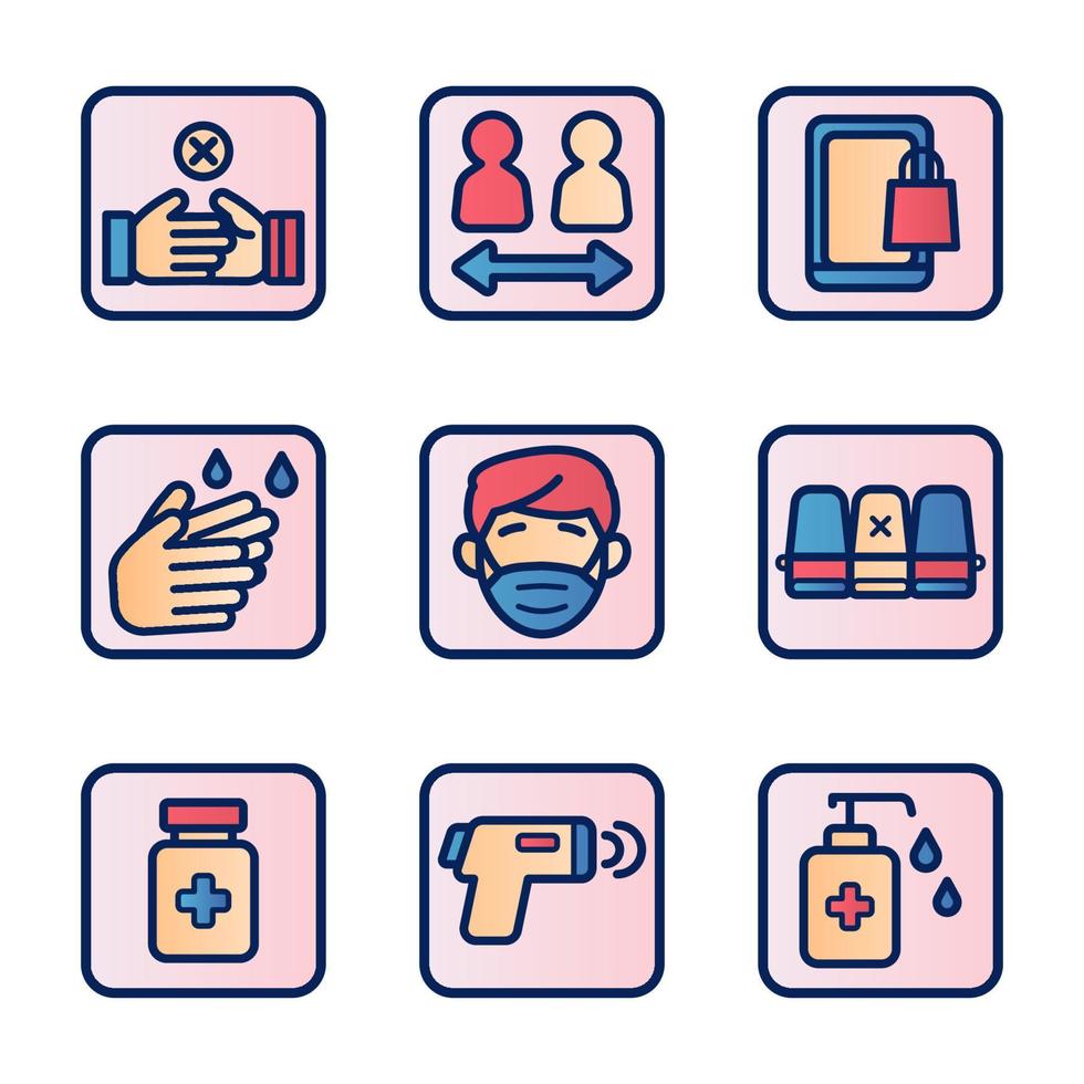 New Normal Icon Set vector