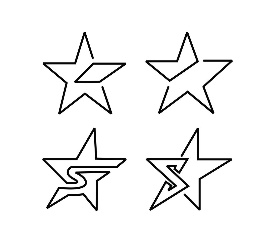 plantilla de diseño de vector de icono de calificación de cliente, conjunto de iconos de estrella de vector de logotipo de símbolo.
