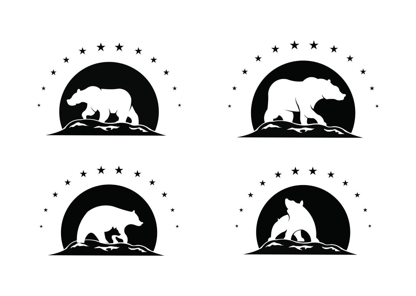 bear wildlife animal mountain vector