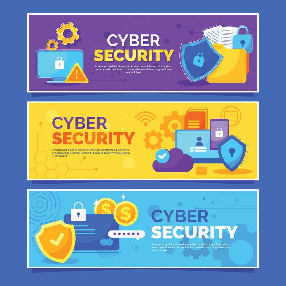 Cyber Security Banner vector